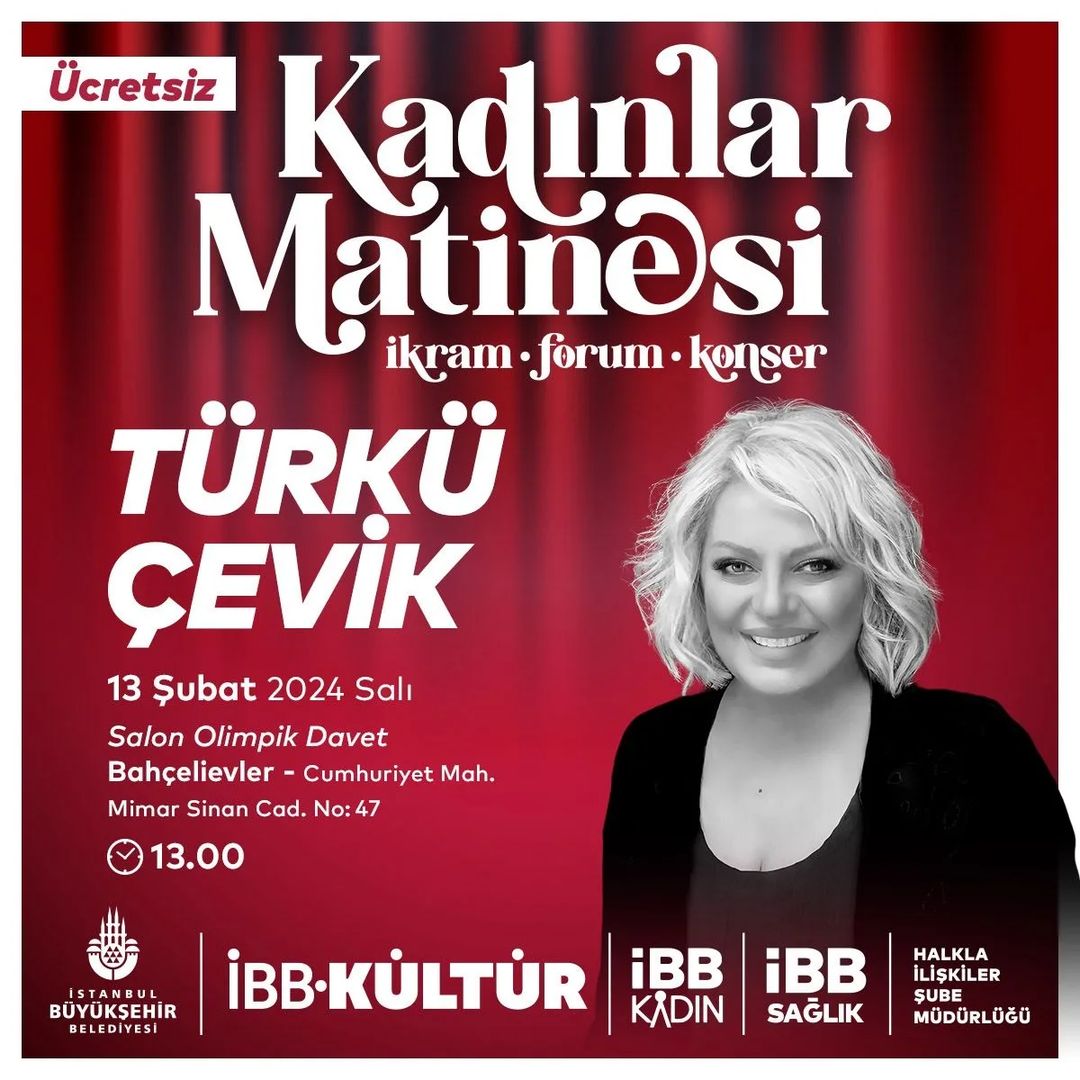 İBB Kültür - Kadınlar Matinesi: Türkü Çevik